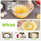 Bonsenkitchen Immersion Blender Handheld with Food Processor, 20 Speeds Hand Blender with Turbo Mode, Stainless Steel Blade, Egg Whisk, Beaker & Chopper Bowl, Hand Mixer for Smoothie, Soup, Baby Food