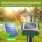 Mole Repellent Solar Powered 8 Pack Sonic Mole Deterrent Spikes, Snake Gopher Vole Repellent For Lawn Garden & Yard Gopher Deterrent, Groundhog Repellent