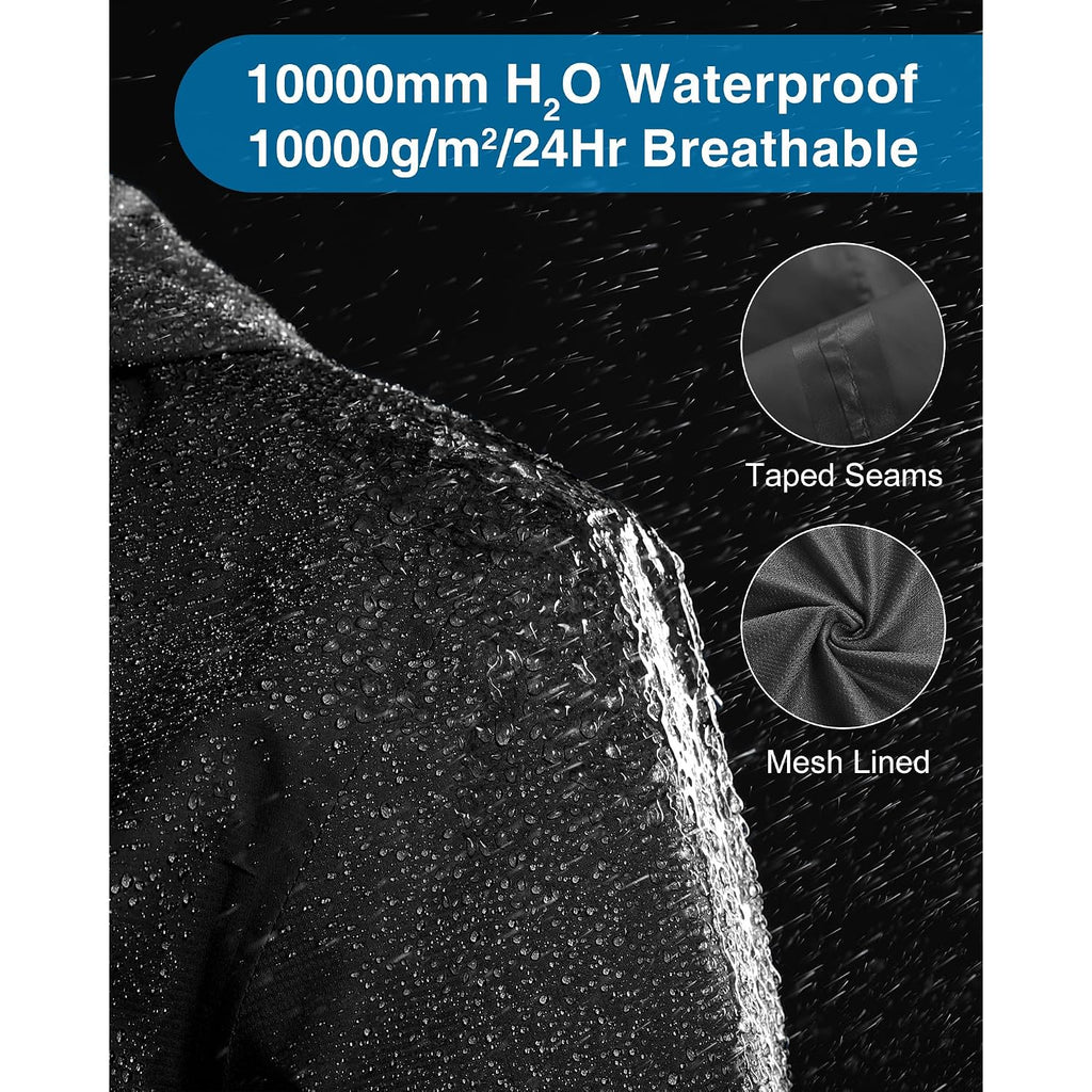 33,000Ft Packable Rain Jacket Women Lightweight Waterproof Raincoat With Hood Cycling Bike Jacket Windbreaker