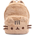 Pusheen The Cat Kids Beige Fluffy Backpack Rucksack 3D Ears Padded Straps 16 Inch School Travel Daypack Laptop Gym Bag
