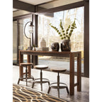 Signature Design By Ashley Furniture Torjin Long Counter Height Table, Seats Up To 3, Wood, 72.13" W X 16" D X 36" H, 2-Tone Brown