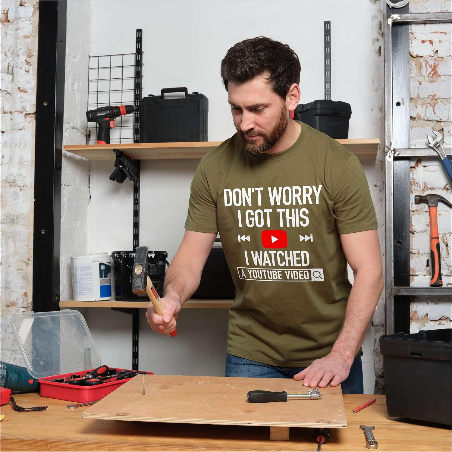 Men'S Funny T-Shirt Diy Shirt Mechanic Engineer Garage T-Shirts Humorous Gifts Father'S Day Tee