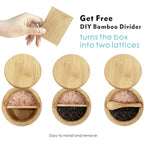 Salt Cellar Bamboo Salt Container With Lid & Spoon For Countertop