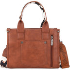 Wrangler Cow Print Tote Bag for Women Western Purse Boho Top Handle Satchel Handbag with Signature Strap
