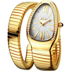 Mastop Snake Face Watch For Women 5.9-7.1In Snake Shape Face Women Watches Ladies Watches Waterproof Steel Dainty Dress Female Wrist Watches Relogio Feminino