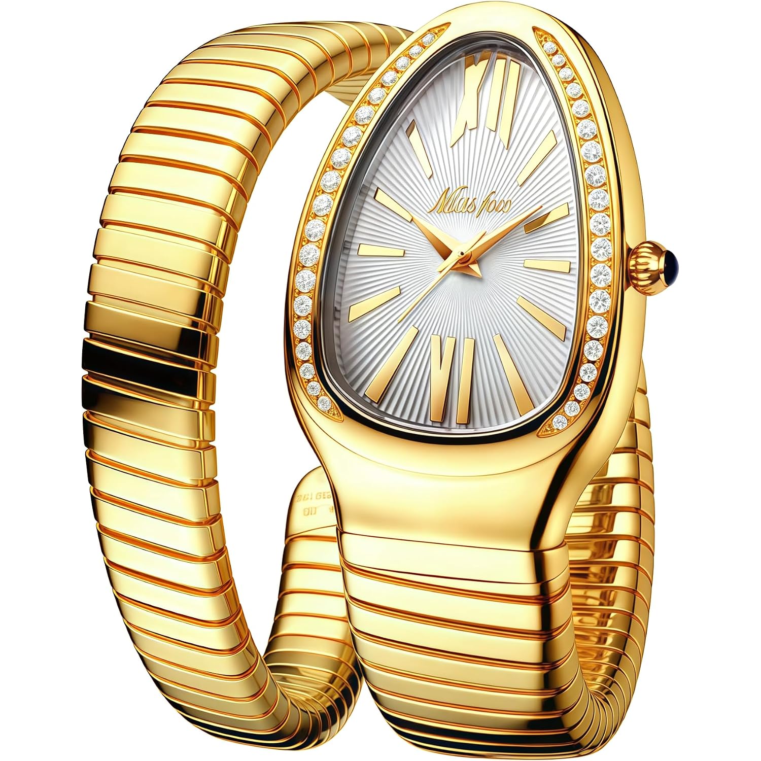 Mastop Snake Face Watch For Women 5.9-7.1In Snake Shape Face Women Watches Ladies Watches Waterproof Steel Dainty Dress Female Wrist Watches Relogio Feminino