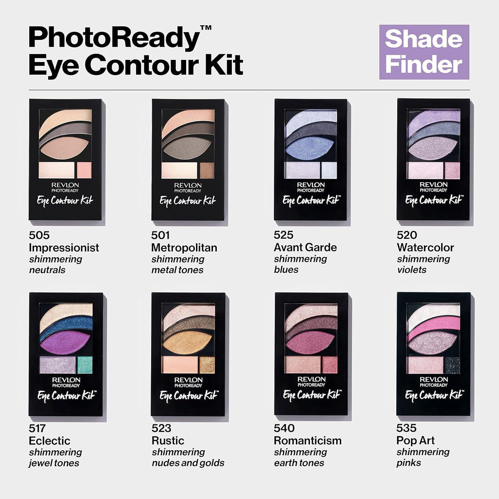 Revlon Eyeshadow Paette, Photoready Eye Makeup, Creamy Pigmented In Blendable Matte & Shimmer Finishes 523 Rustic, 0.01 Oz