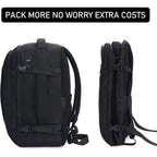 Ecohub Travel Backpack 18X14X8 Spirit Airlines Personal Item Bag Carry On Backpack 13 Pockets Work Casual Daypack For Men Women Airline Approved Water Resistant Gym Backpack With Charging Port, Black