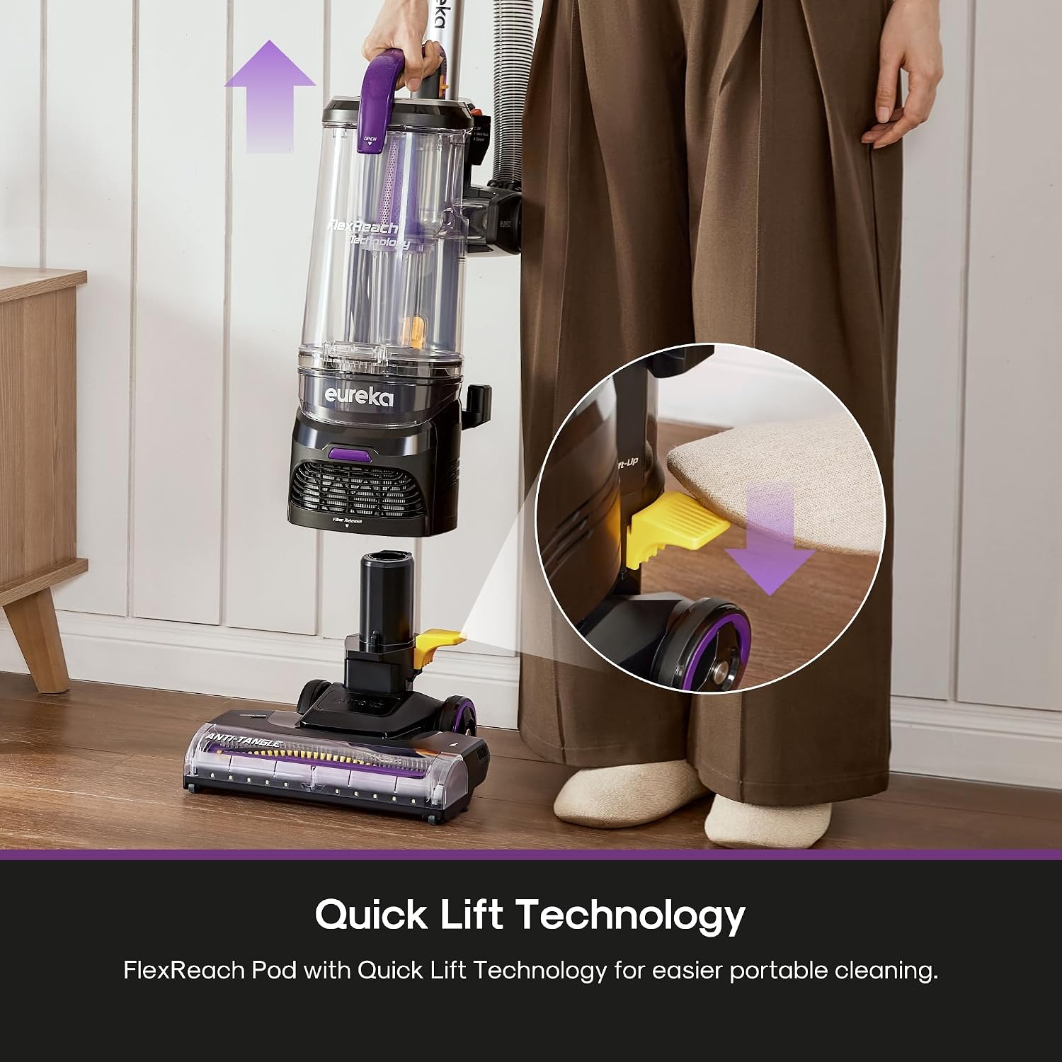 Eureka Flexreach Vacuum Cleaners For Home, Lift-Away, Neu651Pl