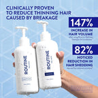 Routine Wellness Anti-Thinning Shampoo And Conditioner Set For Thinning Hair - Biotin Dht Blocker Women & Men - Color Safe Shampoo For Hair Loss & Healthier Hair - Lavender & Cedar Set