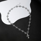 SHINYY Cross Necklace for Women and Men | Goth Punk Pendant Necklace | Gothic Grunge Religious Jewelry for Him Her
