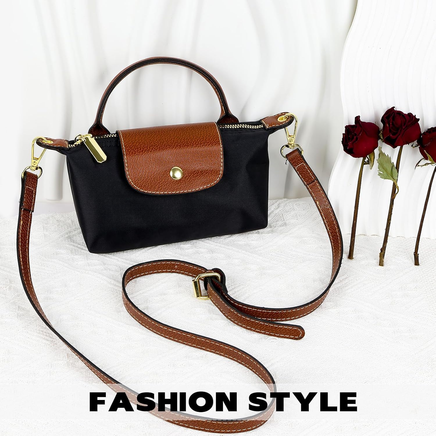Black Mini Crossbody Shoulder Bags For Women，Ladies Shoulder Bag | Large Capacity Handbags, Purses Adjustable Strap Daily Commute Travel Supporting Various Clothing Items