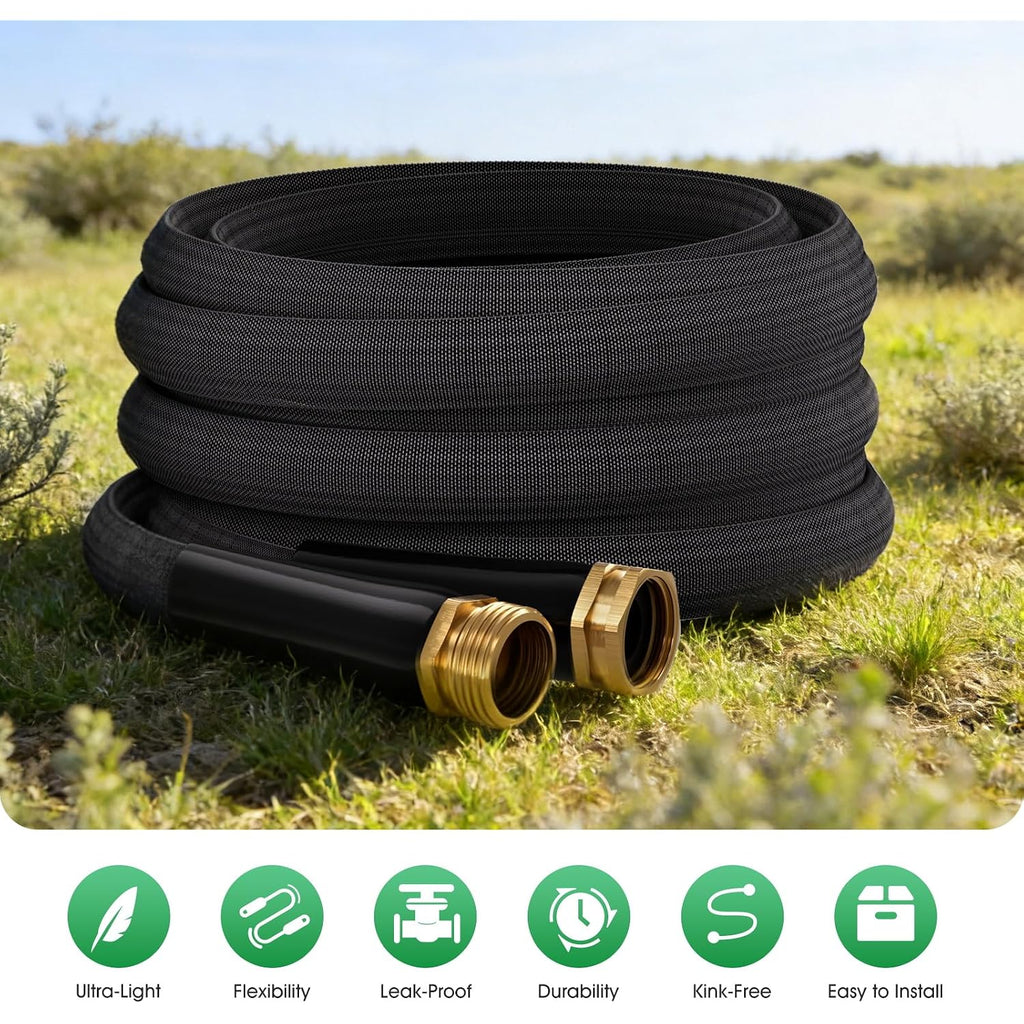 Garden Hose 50Ft, Non-Expanding Water Hose Ultra Lightweight, Kink-Free, Burst-Resistant, Lead-Free, Flexible & Durable High-Pressure Hose For Yard, Lawn, Outdoor, Car Washing