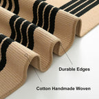 OJIA Front Door Mat 24"x51", Machine Washable Porch Rug Outdoor Door Mat Striped Entryway Rugs Indoor Outdoor Rugs Cotton Woven Entry Rug for Kitchen/Bathroom/Farmhouse/Home Entrance