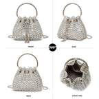 Sweetovo Sparkly Diamond Evening Bag Clutch Purses for Women Rhinestone Purse Glitter Handbag for Party Prom Cocktail Wedding