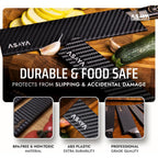 Asaya Professional Chef Knife Edge Guards – 6 Piece Knives Universal Covers - Extra Strength Abs Plastic And Food Safe Kitchen Knife Sheath Covers – Knives Not Included