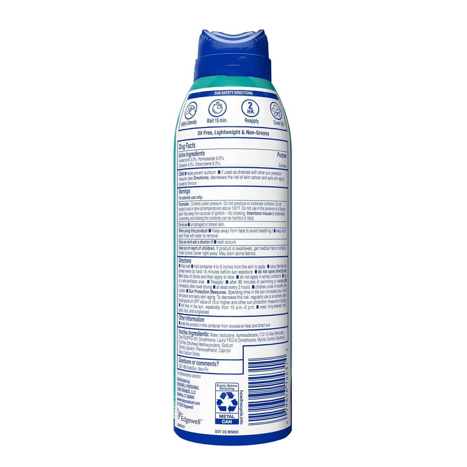 Banana Boat Sheer Sensitive Sunscreen Spray Spf 50, 6 Oz