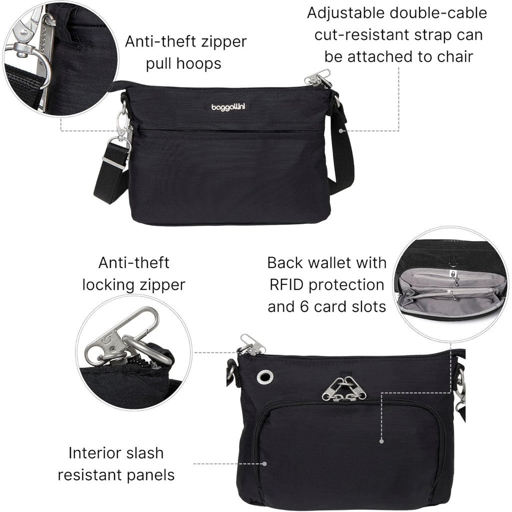 Baggallini Securtex™ Anti-Theft Memento Crossbody