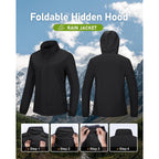 Outdoor Ventures Women'S Rain Jacket Lightweight Packable Waterproof Rain Coat With Hood For Travel Golf Hiking Windbreaker