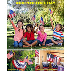 100 Pack Small American Flags On Stick, 4X6 Inch Small Us Flags/American Flags For Outside, Mini Hand Held Stick Flags, Memorial Day,250 Anniversary, 4Th Of July Decorations,Patriotic Decorations