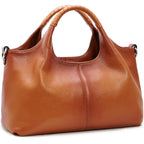 Iswee Genuine Leather Shoulder Bags Purses and Handbags for Women Satchel Designer Cross Body Hobo Medium Size Tote