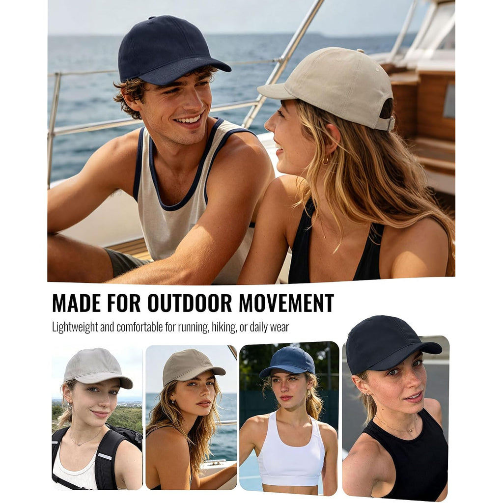 CLAPE Short Bill Baseball Cap Plain Hiphop Dad Hat Cooling Trucker Hat | Cooling, Plain, Hiphop, Dad Hat Rd02-khaki