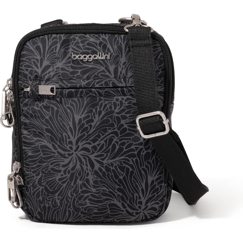 Baggallini Securtex® Anti-Theft Mini Everything Crossbody Bag, 6.3"X8.25" Rfid, Locking Zippers & Cut-Resistant Strap