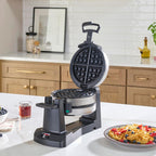 Cuisinart Double Flip Belgian Waffle Maker, WAF-F40NAS, Stainless Steel, Grey and Black