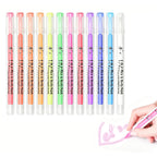 12 Pcs Glow Face Body Paint, Uv Neon Face And Body Paint Markers, Glow In The Dark Under Uv Black Light Sticks Makeup,Washable Skin Tattoo Pen For Halloween Party