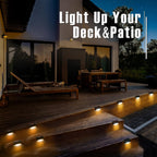 Gigalumi Led Solar Deck Lights, 16 Pack，Waterproof, Warm White | Gigalumi Led Solar Deck Lights, 16 Pack，Waterproof, Warm White