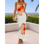 Zesica Women'S Summer Bodycon Maxi Dresses 2026 Sexy Floral Spaghetti Strap Sleeveless Boho Beach Vacaton Long Dresses