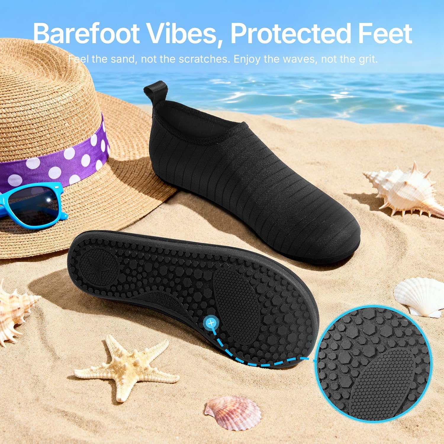 Tanamo Water Shoes For Women Men For Swim Pool Beach Camping Cruise Vacation Quick-Dry Aqua Socks Barefoot Yoga Travel Accessories Must Haves Zapatos De Agua 2026 New