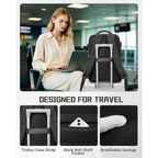 Wonhox Vacuum Seal Backpack For Travel With Air Pump Compression Vacpack Carry On Flight Approved Daypack Laptop Space Saver Bags Storage With Vacuum System 18X14X8 Inches Travel Bag Women Men Black