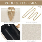 SWEETV CHUNLI Glitter Clutch Purses for Women Elegant Evening Bag for Parties, Weddings, and Formal Events
