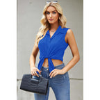 Zeagoo Women'S Sleeveless Button Down Shirts Blouses Casual Loose V Neck Tank Tops For Work S-Xxl