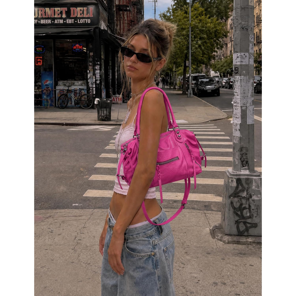 Babysun Mini City Bags Vegan Leather Tote Bag (8L) Pu Hobo Bags For Women Small Shoulder Crossbody Handbag With Strap