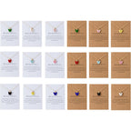 LOTSOF 18 Piece Butterfly Pendant Necklace Set, Colorful Acrylic Chain Necklaces for Women, Bohemian Jewelry Gift