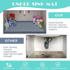 URMONA Waterproof Silicone Under Sink Mat 31'' x 22'' Shelf Liner for Kitchen and Bathroom, Cabinet and Counter Protector, Storage and Organizers, Litter Mat, Pet Cat Puppy Essentials(Dark Grey)