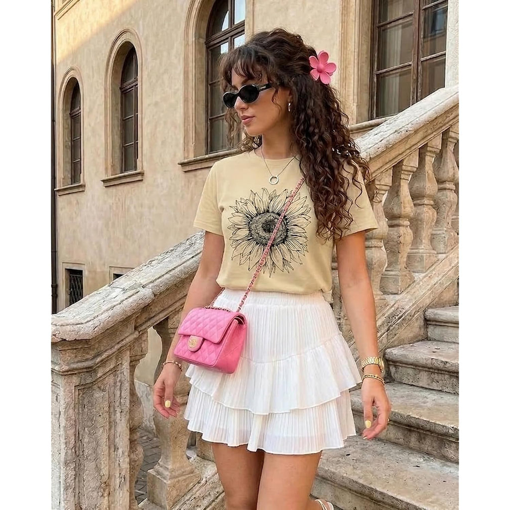 T Shirts For Women Graphic Short Sleeve Tees Summer Crewneck Loose Tops 2026