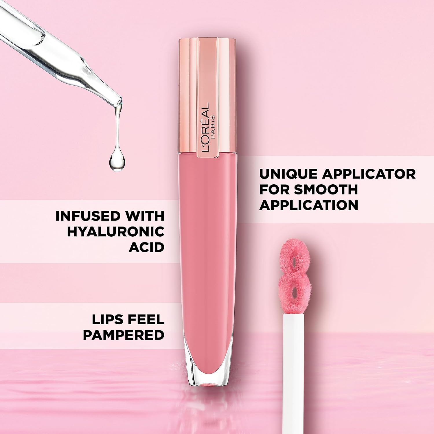 L'Oreal Paris Glow Paradise Hydrating Tinted Lip Balm-in-Gloss with Pomegranate Extract & Hyaluronic Acid, Ultra-Gentle, Non-Sticky Formula, Porcelain Petal, 0.23 fl oz
