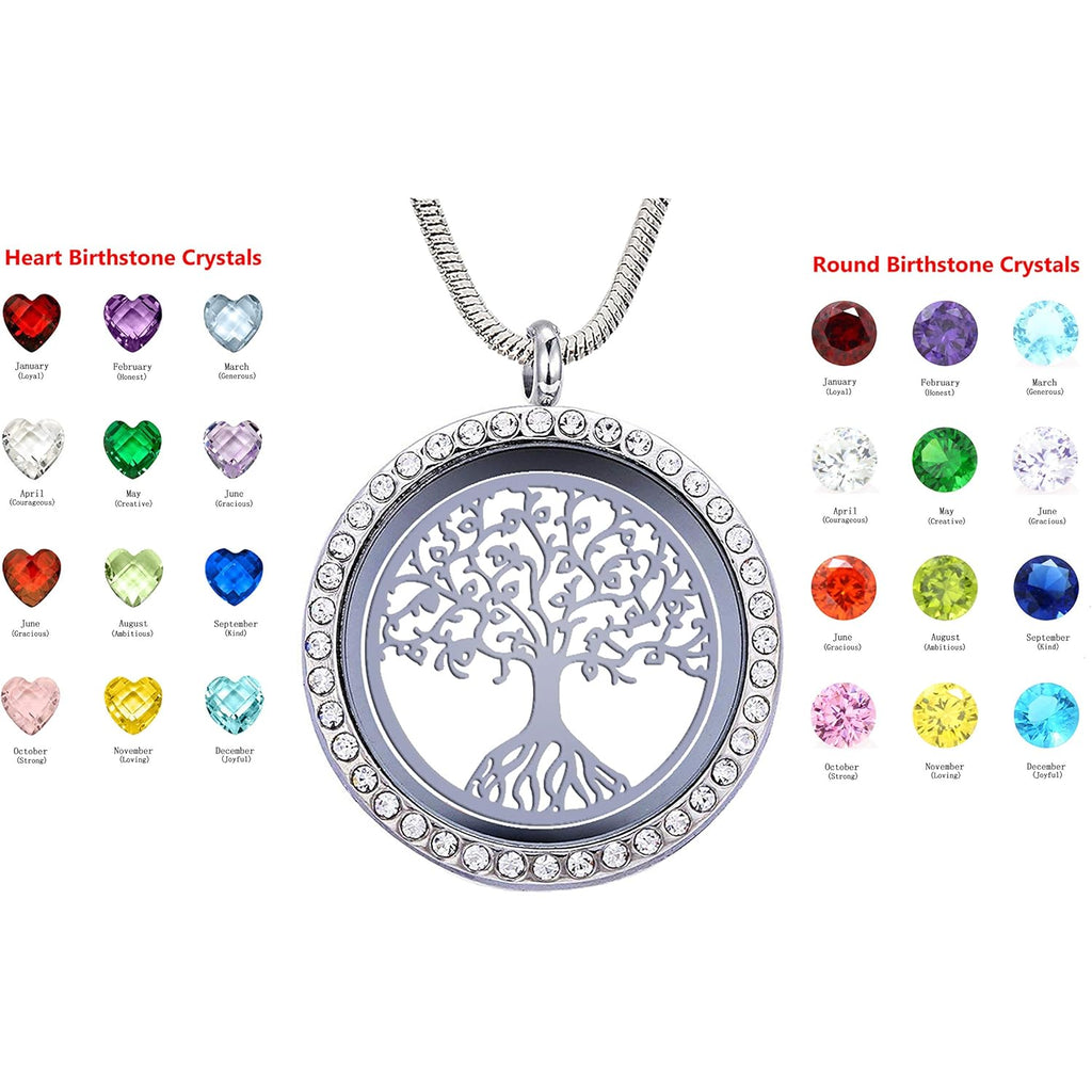 GOKING Family Tree of Life Floating Locket