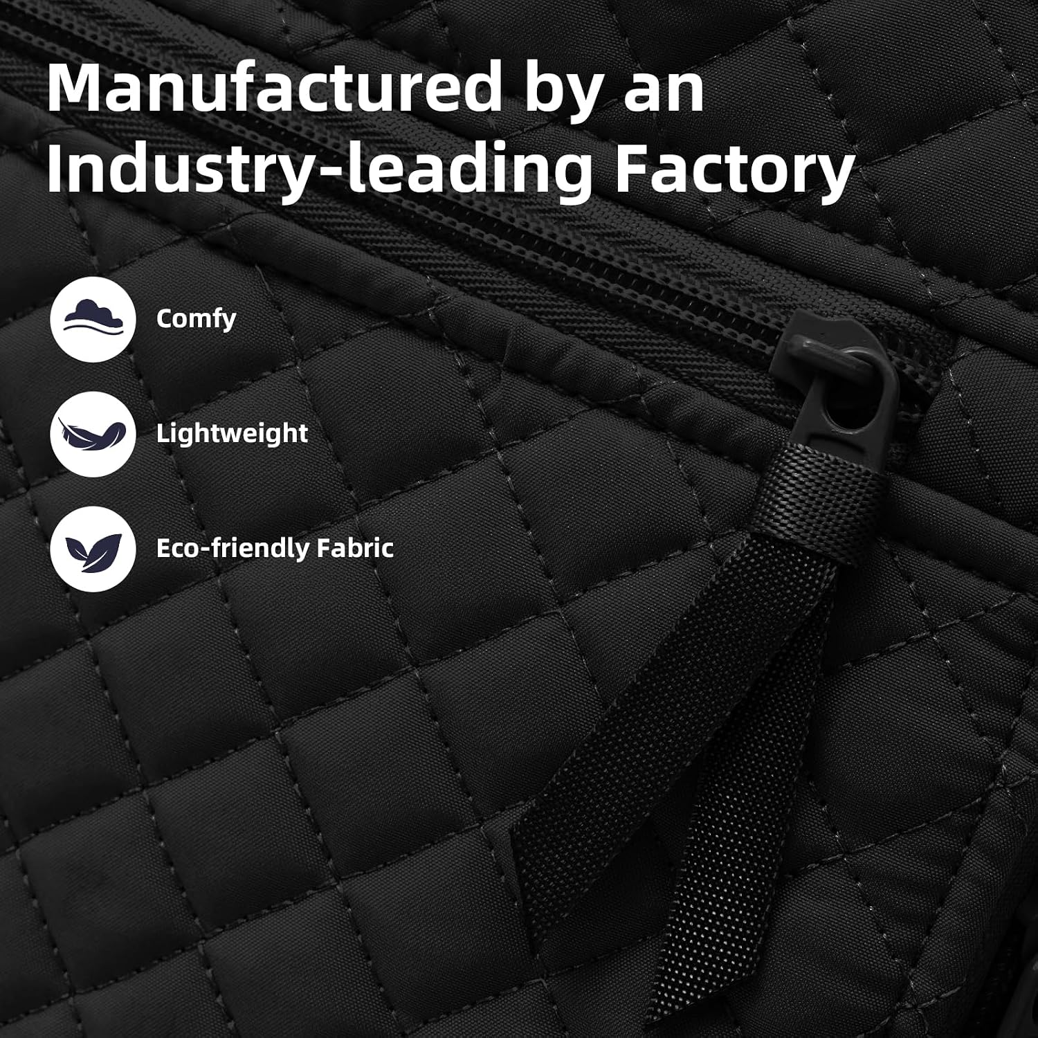 Backpack For Women,College Backpack,Quilted Casual Daypack,Waterproof Bookbag For 15.6Inch Laptop (Black)