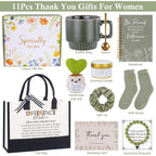 11pcs Thank You Gift Basket For Women, Employee & Teacher Appreciation Gifts, Administrative Professional Day Gifts For Dental Assistant, Principal, Secretary, Social Worker, Staff, Coworker, Nurse