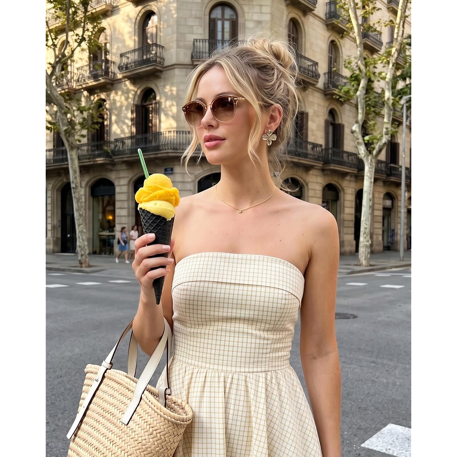 Oversized Round Sunglasses For Women Trendy Retro Vintage Shades Fashion Large Frame Sunnies Uv400 Protection