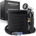 Garden Hose, Flexible Water Hose, Ultra Lightweight Non-Expanding Hose With 10 Function Sprayer, Leak Proof, Pressure Resistant For Yard, Outdoor (Black, 50Ft)