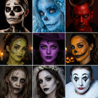 Ucanbe Montmartre Body Face Paint Oil Palette + 10Pcs Brushes Set,Large Deep Pan Face Painting Kit For Halloween Cosplay Party Artist Costume Festival Sports 168G