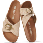 Project Cloud Womens Sandals - Adjustable Buckle Sandals For Women 2026 With Plush Insole - Lightweight & Non Slip Slides For Women Footwear