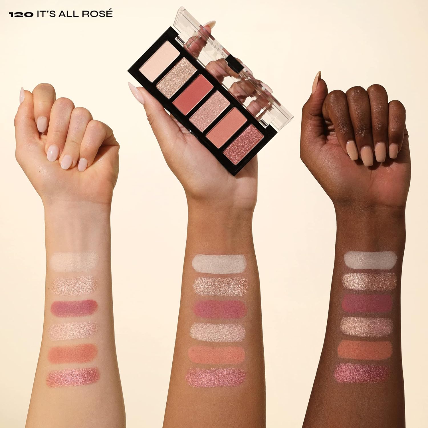 Milani Gilded Mini Eyeshadow Palette with 6 Matte & Shimmer Hues - It's All Ros√©
