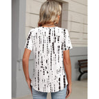 TCOT Women's Tops Dressy Casual Summer Blouses Short Sleeve Button V Neck Spring Tee Shirts