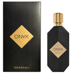 Khadlaj Onyx Gold – Aromatic, Sweet, Powdery, Musky – Eau de Parfum Spray Long-Lasting Fragrance for Unisex, 3.4 Ounce / 100ml